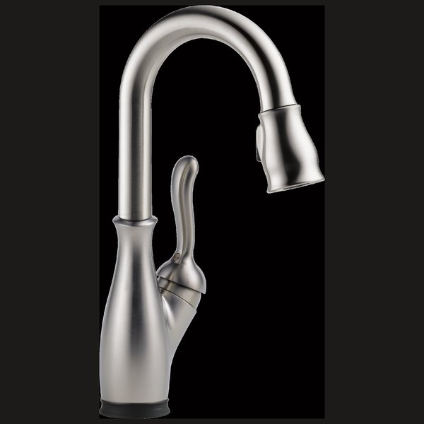 Delta Leland Single Handle Pull-Down Bar / Prep Faucet with Touch2O Technology 9678T-SP-DST